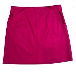 Diane Von Furstenberg Raspberry Wool Mini Skirt